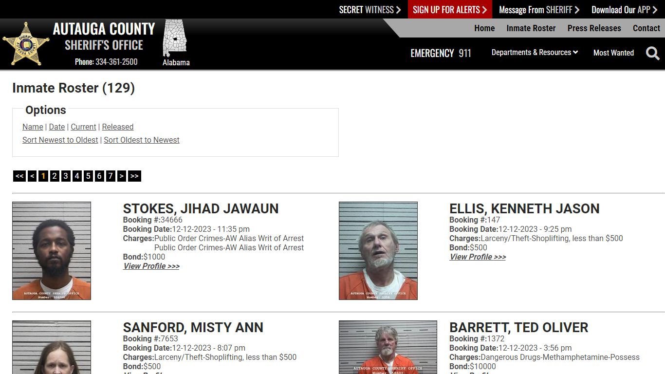 Inmate Roster - Current Inmates Booking Date Descending - Autauga ...